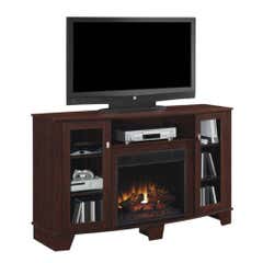 Bell'O Media Mantle Stand for up to 65" TVs - Midnight Cherry - Electric Fire Insert Sold Separately