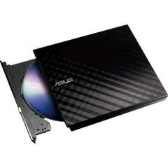 Asus Portable External DVD Burner Optical Disc with 8X Speed Re-Writer Drive - Black