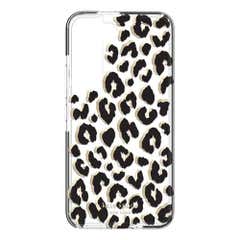 Kate Spade Defensive Hardshell Clear Case for Samsung Galaxy S22+ - Black Leopard