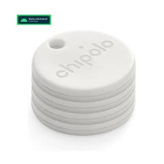 Chipolo ONE Point Item Finder 4 Pack - Works with Android Find My Device - Off White