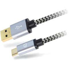 iQ USB-C to USB-A Braided Cable - 1.5m