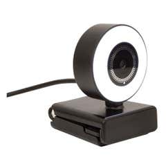 Helix Stream LED 720p Webcam with LED Ring Light - Black