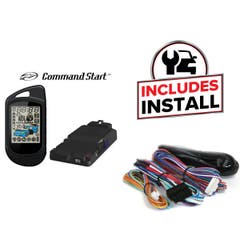 Command Start 2-Way LCD Remote Starter with up to 3000 feet Range + Install Package