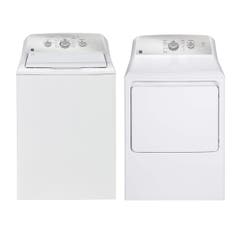 GE 4.4 Cu. Ft. Top Load Washer with SaniFresh Cycle+GE 6.2 cu.ft. Top Load Electric Dryer 