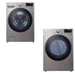 LG 5.2 cu. ft. Capacity AI DD Front Load Washer+LG 7.4 Cu. Ft. Capacity Electric Dryer